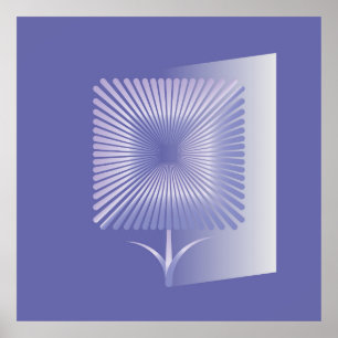 Violettquadrat Blume Poster