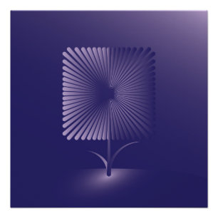 Violettquadrat Blume Poster