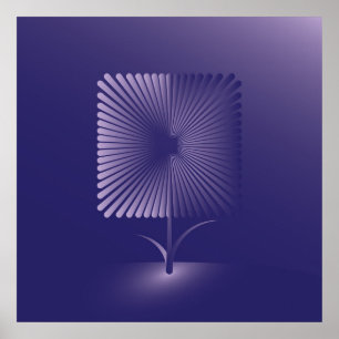 Violettquadrat Blume Poster