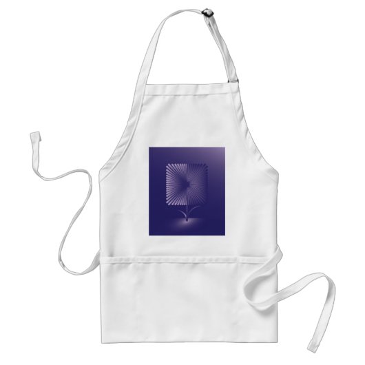 Violettquadrat Blume Schürze (Vorne)