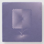 Violettquadrat Blume Steinuntersetzer (Vorderseite)