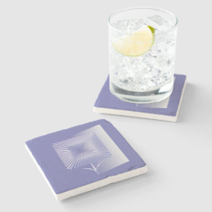 Violettquadrat Blume Steinuntersetzer