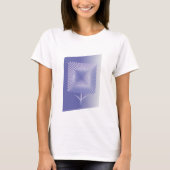 Violettquadrat Blume T-Shirt (Vorderseite)