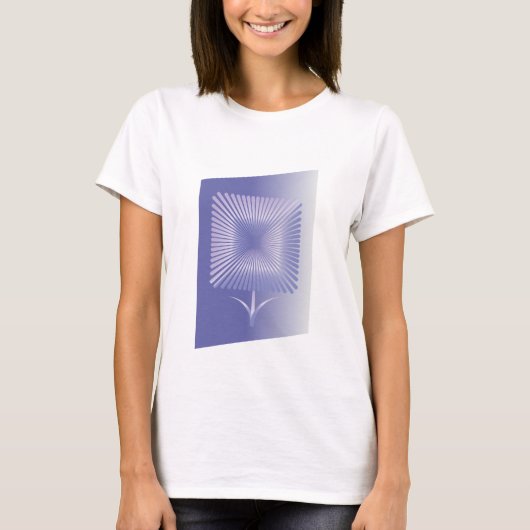 Violettquadrat Blume T-Shirt (Vorderseite)