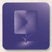 Violettquadrat Blume Untersetzer (Vorderseite)