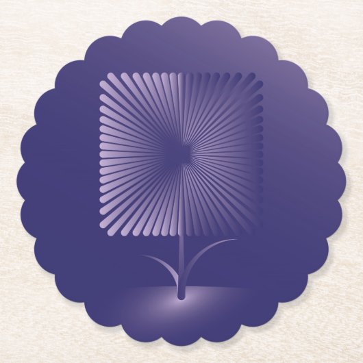 Violettquadrat Blume Untersetzer (Vorderseite)