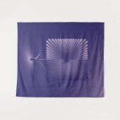 Violettquadrat Blume Wandteppich (Vorderseite (Horizontal))