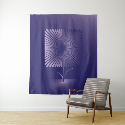 Violettquadrat Blume Wandteppich (Beispiel)