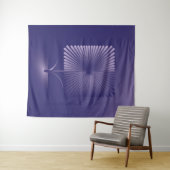 Violettquadrat Blume Wandteppich (Beispiel (Horizontal))