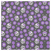 Violettschädel und Blume Stoff (Nahaufnahme)