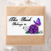 Violettschmetterling und Rose (Insitu)