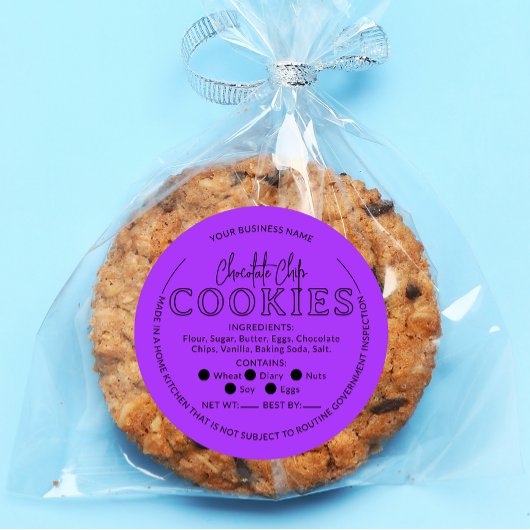 Violettschokolade Chip Cookies Hütte Sticker