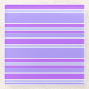 Violettstreifen Glasuntersetzer