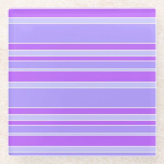 Violettstreifen Glasuntersetzer (Vorderseite)