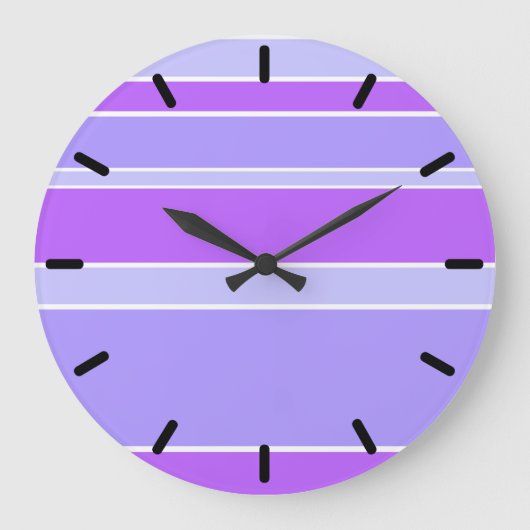 Violettstreifen Große Wanduhr (Vorderseite)