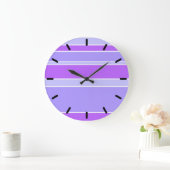 Violettstreifen Große Wanduhr (Zuhause)