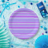 Violettstreifen Pappteller (Party)