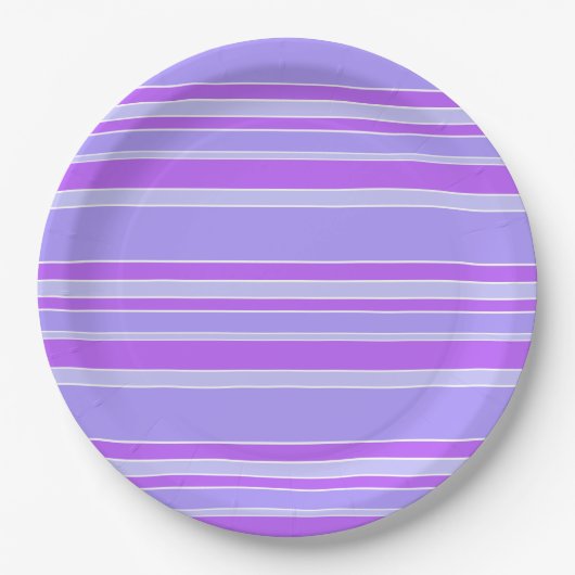 Violettstreifen Pappteller (Vorderseite)