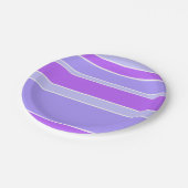 Violettstreifen Pappteller (Schrägansicht)