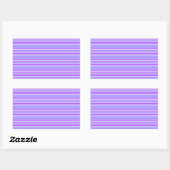 Violettstreifen Rechteckiger Aufkleber (Blatt)