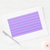 Violettstreifen Rechteckiger Aufkleber (Umschlag)
