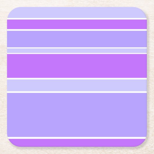Violettstreifen Rechteckiger Pappuntersetzer (Vorderseite)