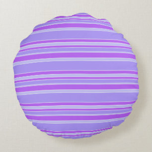 Violettstreifen Rundes Kissen