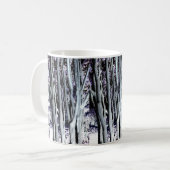 Violettwald Baum Lila Graue Kunst Fotografie Kaffeetasse (Vorderseite Links)