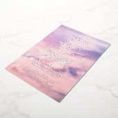 Violetwolken feiern Lebensdenkmal Silber Folieneinladung (Gedreht)