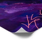 Violin and Cello Against Purple Background Poster (Ecke)