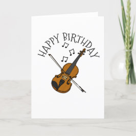 Violin Birthday Card Violinist Streichmusiker Dankeskarte