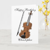 Violin Birthday Karte (Gelbe Blume)