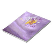 Violin Bläserwirbeln Lila Abstraktes Kleines Notep Notizblock (Rotiert)