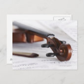 Violin Bow Postkarte (Vorne/Hinten)