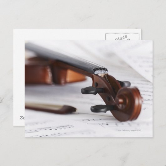 Violin Bow Postkarte (Vorne/Hinten)