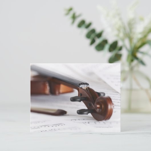 Violin Bow Postkarte (Stehend Vorderseite)