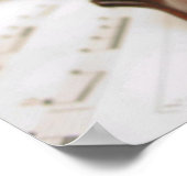 Violin Bow & Sheet Music Foto Poster (Ecke)