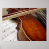 Violin Bow & Sheet Music Foto Poster (Vorne)