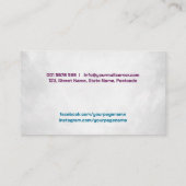 Violin Butterfly - Farbige Wasserfarbe Visitenkarte (Rückseite)