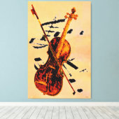 Violin Canvas Print Leinwanddruck (Insitu (Holzboden))
