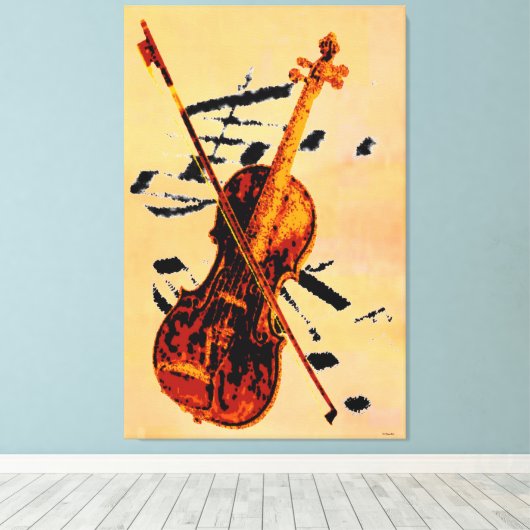 Violin Canvas Print Leinwanddruck (Insitu (Holzboden))