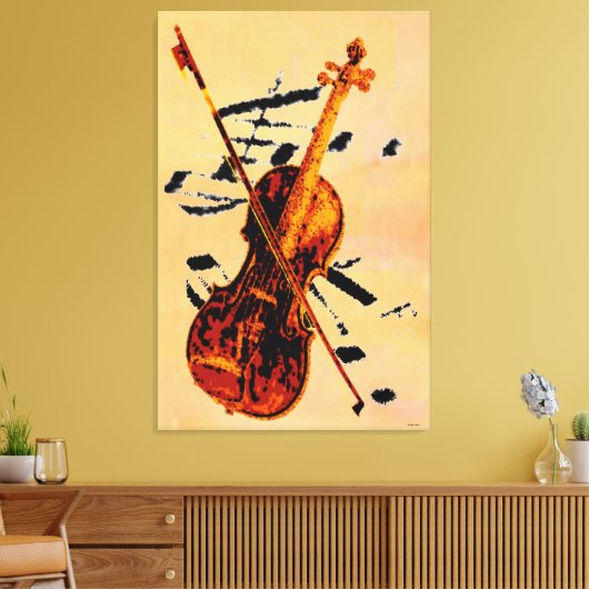 Violin Canvas Print Leinwanddruck (Insitu (Wohnzimmer))