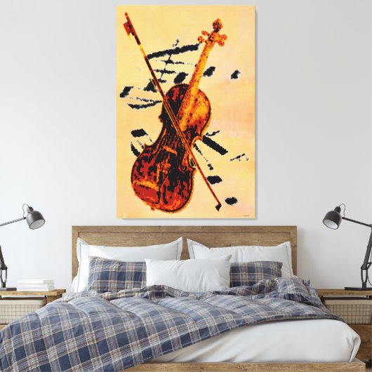 Violin Canvas Print Leinwanddruck (Insitu (Schlafzimmer))