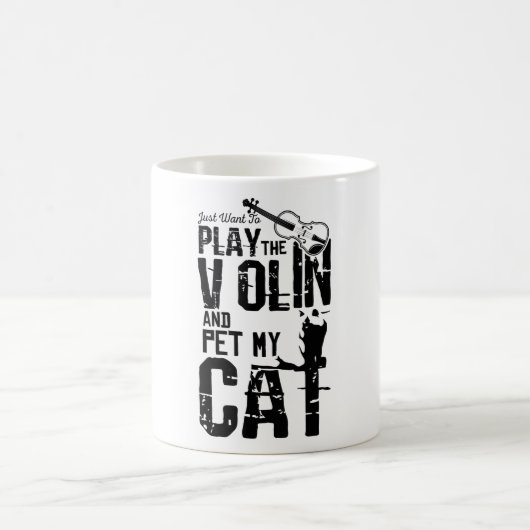 Violin Cat Kaffeetasse (Mittel)