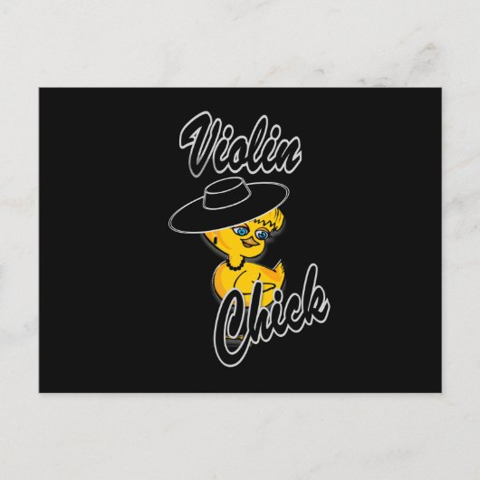 Violin Chick #4 Postkarte (Vorderseite)