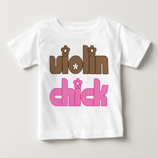 Violin Chick Baby T-shirt (Vorderseite)