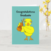 Violin Chick Karte (Gelbe Blume)