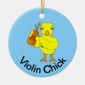 Violin Chick Keramik Ornament (Vorne)
