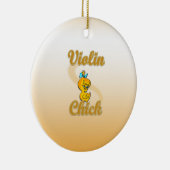 Violin Chick Keramik Ornament (Rechts)