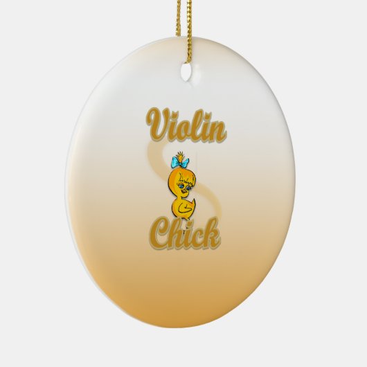 Violin Chick Keramik Ornament (Rechts)